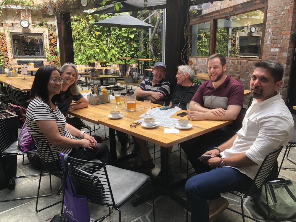 Downing a few drinks after the end of the branch meeting,
    NSW ANZIAM 2018.